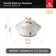 Color King Ice Mountain 100% Ceramic Stock Pot 4000ml / Ceramic Cookware / Healthy Cookware / Cookwa