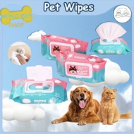 Pet Wipes Dog Wipes Cat Wipes Multi-Purpose Wipes for Dogs & Cats (80 Sheets)