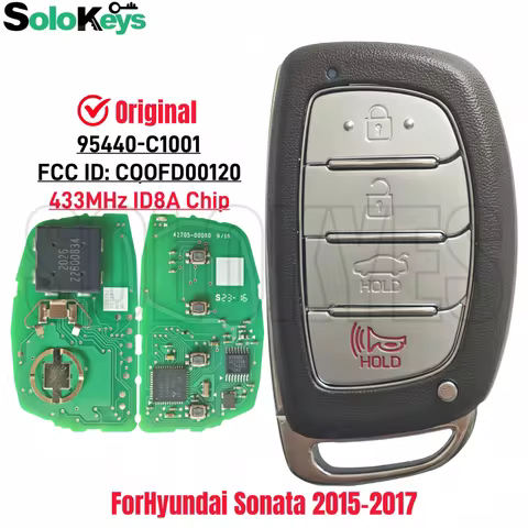 SOLOKEYS FCC ID: CQOFD00120 P/N:95440-C1001 For Hyundai Sonata 2015-2017 Original Smart Key 433MHz I