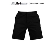 ARI ESSENTIAL CHINO SHORTS - BLACK/WHITE กางเกงขาสั้น อาริ คลาสสิก ชิโน สีดำ