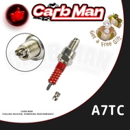 Plug Motor A7TC Short Thread M10x12mm Spark Plug Honda EX5 High Power Wave 100 Modenas Kriss 110 Yam