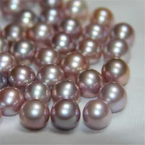 Natural Loose Pearls 11-12mm Pearl Near Round Strong Light Pearl Wholesale Undrilled Pearl DIY Mater