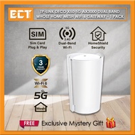 TP-Link Deco X50 5G AX3000 Dual Band Whole Home Mesh WiFi 6 Gateway with Build In Sim Card Router - 