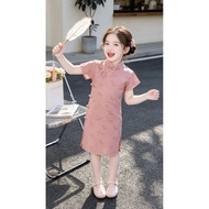 Girls Pink Cheongsam Dress Summer 2026 Dress Summer 2026 Dress20260824