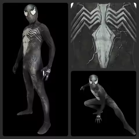 Adults Anime Insomniac Spider 2 Venom COSPLAY Costume 3D Print Into The Verse Superhero Halloween Ze