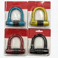 VBN premium anti-theft 4-digit password U-shaped digital lock, security password digital lock 9cm*9.