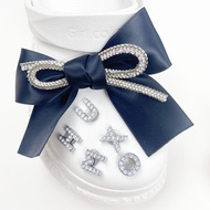 Fashion Diamond Number Croc jibbits Set Letter Bowknot Jibitz Charm Crystal Shoe Charms Pin Metal Ji
