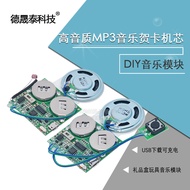 DIY Music Module/USB Download Greeting Card Movement, Christmas/Birthday MP3 Song Recording Board Gi