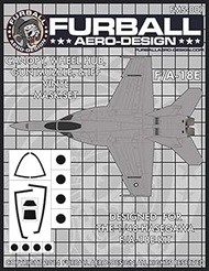 Fur Ball Aero Design 1/48 F/A-18E Mask Set for Canopy, Gun Nozzle, IFF &amp; Wheel Hub