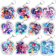 Anime Figure Hazbin Hotel keychain Cartoon AD Alastor Sir Pentious Adam The Exorcist Pendant Car Key