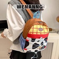 1 Pc Cow Print Backpack College Style Colorblock/Drawstring Design Bookbag Zipper Closure Lightweigh