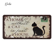 [Noel.sg] Cat Home Retro Metal Plate Tin Sign Plaque Poster Iron Painting Wall Home Art