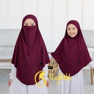 Almiftah kids-hijab children french khimar jersey/hijab children veil walid tudung budak perempuan t