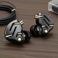 KZ ZS12 Pro 2 Hybrid In-Ear Monitors 1DD 5BA 20Hz-40kHz 0.78mm 2-Pin Silver-Plated Cable for Gaming 