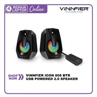 Vinnfier ICON 808 BTR USB Powered 2.0 Multimedia Portable Bluetooth Speaker with 7 Modes LED Lights 