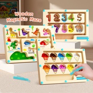 Oni Magnetic Coloring Sorting Maze Board Game Wooden Number Matching Toy Kid Early Learning Counting
