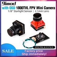 FPV Camera 1800TVL 5MP 2.1mm 1/8 inch Starlight Sensor 5V-40V NTSC/PAL with OSD Internal for RC FPV 