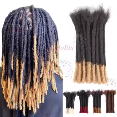 Human Hair Dreadlock Extensions 0.4cm T1B/27/30/99j Loc Extensions Human Hair Permanent Loc Crochet 