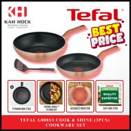 TEFAL G808S3 COOK & SHINE (3PCS) 28cm and 24cm COOKWARE SET