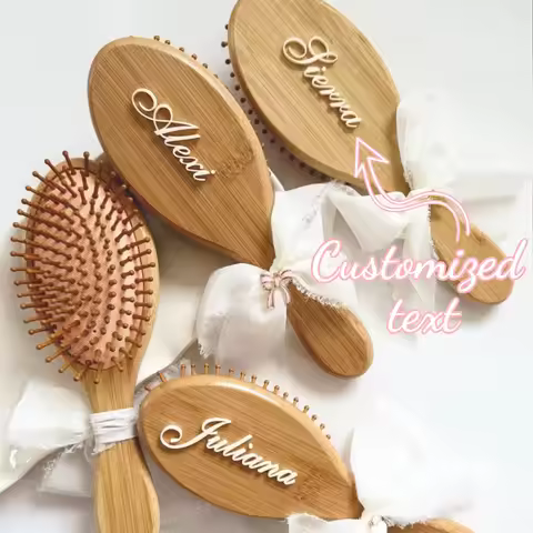 Custom Hair Brush Comb Party Favor Bridal Party Favor Bulk Wedding Party Bridesmaid Gift Sweet Birth