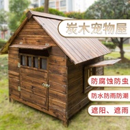 Outdoor Dog House Dog Cage Dog Shelter Rainproof Dog House Small Wooden House Cat House Rural Warm D