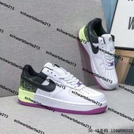 超低價耐吉 Nike Air Force AF1 “Splatter"白綠紫潑墨空軍一號滑板鞋 男鞋 女鞋 男運動鞋 休