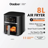 Gaabor 8L Large Capacity Air Fryer Non-Stick Coating Smart Touch Control Penggoreng Udara AF-80T01A