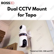 ROSS3D Universal Dual/Single Tapo Camera Mount | Adjustable Wall & Hook Mount | PETG | C225 C200 C71