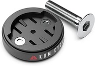 KOM Cycling Top Cap Mount for Garmin and Wahoo Bike Computers (Bike Mount for Edge 1040, Elemnt Roam, Elemnt Bolt v2) 1040 Bike Mount Compatible (Black)