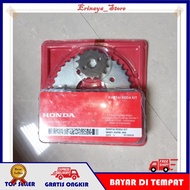 ORIGINAL AHM Gir Gear Set Paket Rantai Roda Motor Honda Revo Fit Abs 110 Blade Old Lama KWW Original