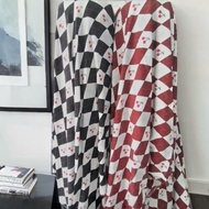 Checkered rayon fabric premium viscose rayon fabric/