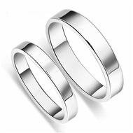 Jewelry Couple Smooth Silver Couple Rings Korean Style Men and Women Creative Simple Love Dropshippi