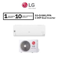LG 2.0HP Dual Inverter Premium S3-Q18KLPPA Air Conditioner with Ionizer Aircond S3Q18KLPPA