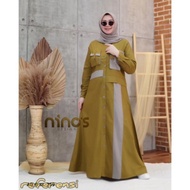 [✅New] Gamis Toyobo Ninos 005 Cantik Terbaru/Polos Kombinasi