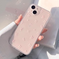 Simple Flower Softcase with Ribbon VIVO clear pattern Transparent Anti-slip original VIVO Y02T Y15 A