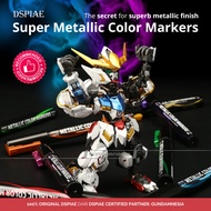 DSPIAE MKA Super Metallic Color Marker for Gundam Model Kit - Solid Dual Tip Metallic Marker - Flat 