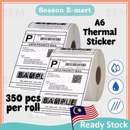 350pcs Roll Thermal Sticker A6 Paper Roll Fold Stack Airway Bill Sticker Thermal Label AWB Consignment Note 订单打印纸 TS01