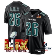2025 Super Bowl LVX Men's Philadelphia Eagles Saquon Barkley Black Limited American Football Jersey