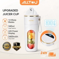 ALLTOU Juicer Cup Blender Portable for Fruits and Vegetables Type-C Charging (350ml)