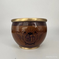 Senshe Brass Material Decal Cornucopia Cornucopia Trick Rice Cylinder Copper Cylinder Home Decoratio