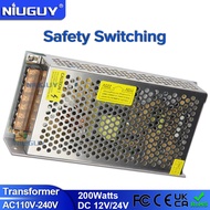 200W Biến Áp Nguồn Cung Cấp Điện LED DC24V/12V Bộ Điều Khiển Led AC110V-220V ToDC 12V 200W Cho Dải Đ