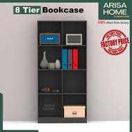 ArisaHome 8 Tier Bookcase / 8 Cube Bookcase / Almari Buku / Rak Buku Rack Shelf / Book Shelf Display