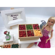 Clay fruits and vegetables decorate dollhouses. Price for quantity of 5 Miniature fruits or tubers.