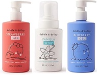 Dabble & Dollop USA Bundle, 3-in-1 Natural Bubble Bath, Body Wash & Shampoo for Kids, USA-made, Para