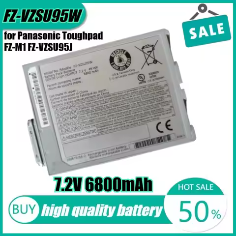 7.2V 49Wh 6800mAh FZ-VZSU95W Laptop Battery for Panasonic Toughpad FZ-M1 FZ-VZSU95J