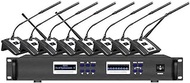 Professional UHF Wireless Conference System, 1 Chairman 7 Delegate Microphone for Big Meeting,Tabletop Wireless Microphones