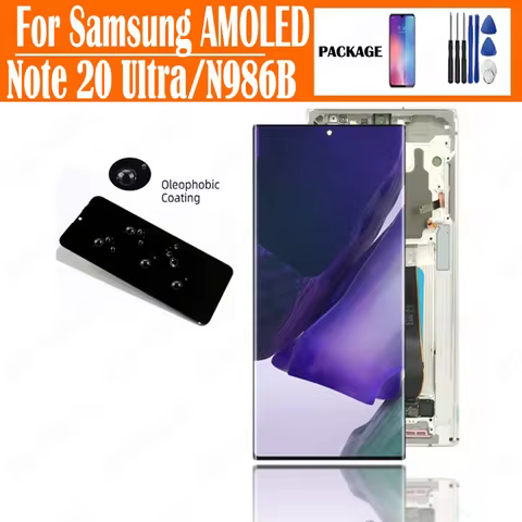 BOPAIDA AMOLED Display Touch Screen for Samsung Note 20 Ultra LCD N985F N986B for Samsung Note 20 Ul
