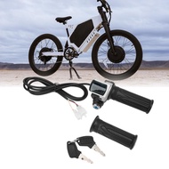 gugushop KIMISS Electric Bike Throttle Ebike Grip 48V with LED Indicator Lock Key Set for Motorcycle