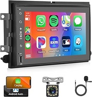 2G+32G Android Car Stereo with Apple Carplay for Ford F150 F250 F350 Fusion Edge Explorer Taurus Freestar, Rimoody 7” Touch Screen Car Radio with Bluetooth GPS Navigation WIFI FM Radio + Backup Camera
