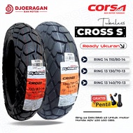 MATIC CORSA CROSS S ADV 150 / 160 TUBLES MOTORCYCLE TIRE Package Ring 14 110/80 Ring 13 130/70 FRONT